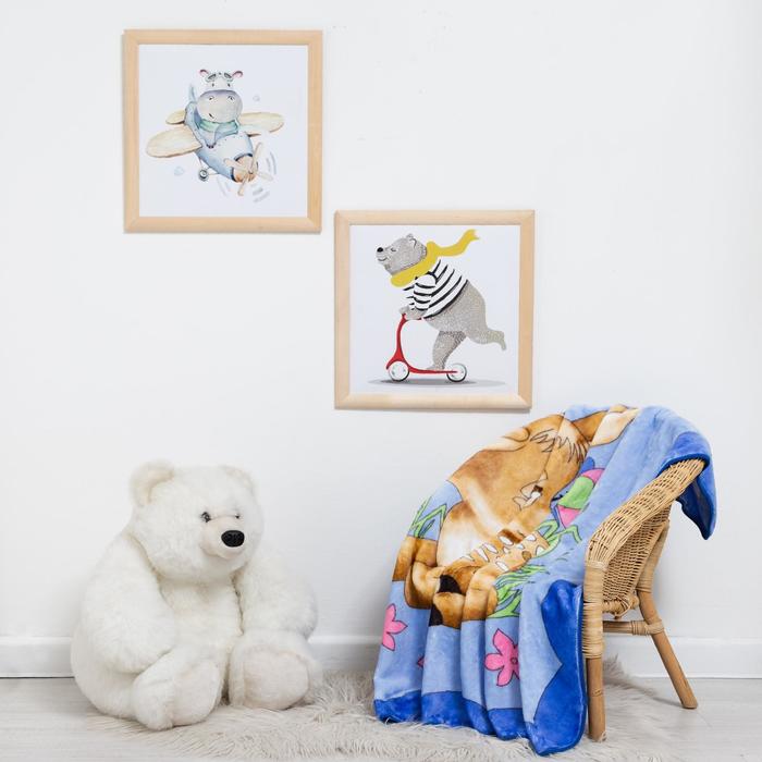 фото Плед 90х90см олененок, гол велсофт 250г/м пэ100% амелли