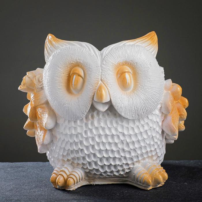 Фигурное кашпо "Сова" белая с золотом, 28х26см
Фигурное кашпо "Сова" белая с золотом, 28х26см