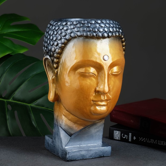 Кашпо - органайзер "Голова Будды" золото,, 0,5 л/ 27х16см
Кашпо - органайзер "Голова Будды" золото,, 0,5 л/ 27х16см