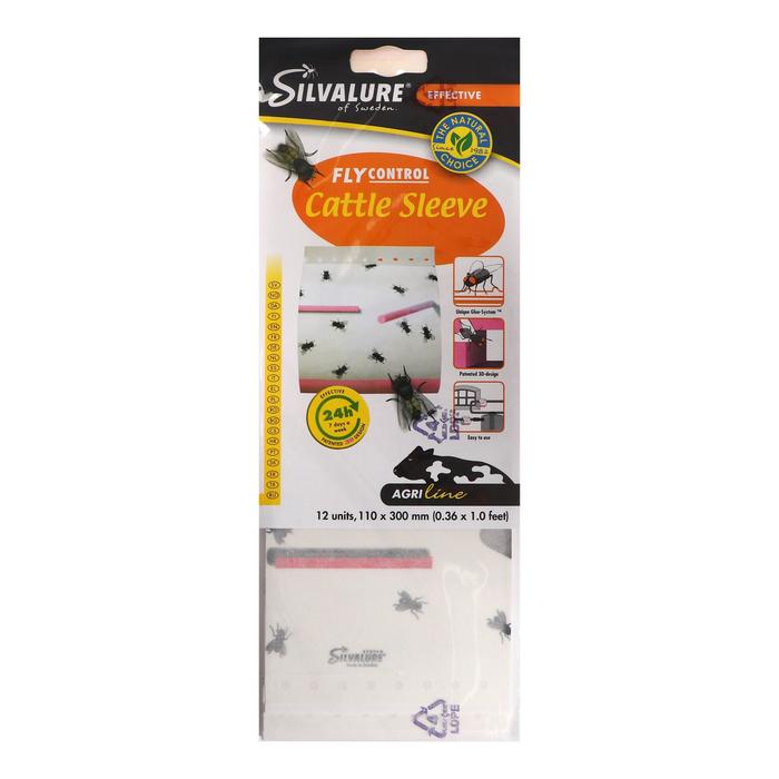 Клеевая ловушка от летающих вредителей Cattle Sleeve, 110 x 300 мм, 12 шт.
Клеевая ловушка от летающих вредителей Cattle Sleeve, 110 x 300 мм, 12 шт.