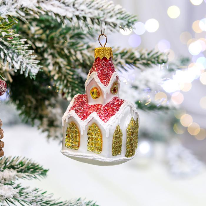 Ёлочная игрушка "Снежная часовня", 10 см, стекло
Ёлочная игрушка "Снежная часовня", 10 см, стекло