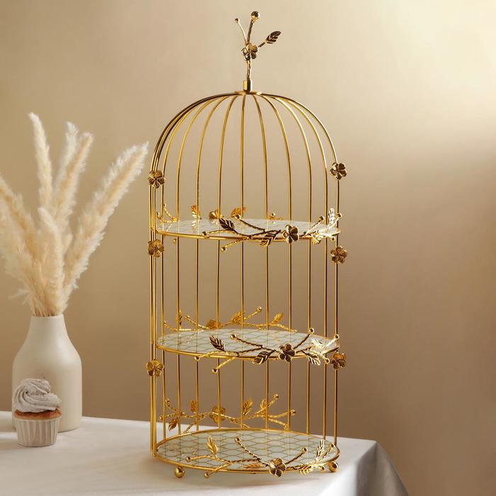 Подставка для десертов «Орхидея», 49×22×22 см, 3 яруса, круглая, цвет металла золотой
Подставка для десертов «Орхидея», 49×22×22 см, 3 яруса, круглая, цвет металла золотой