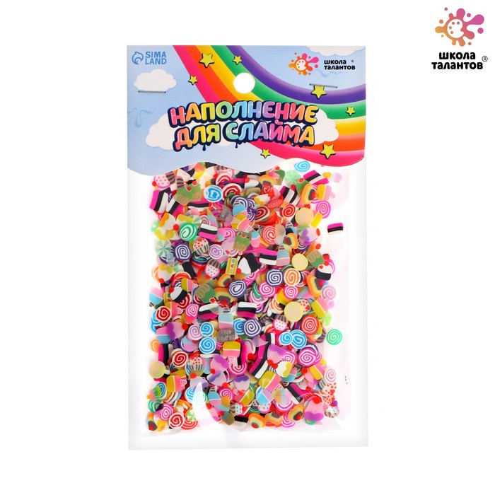 Наполнение для слайма, пакет 20 г, микс сладостей
Наполнение для слайма, пакет 20 г, микс сладостей