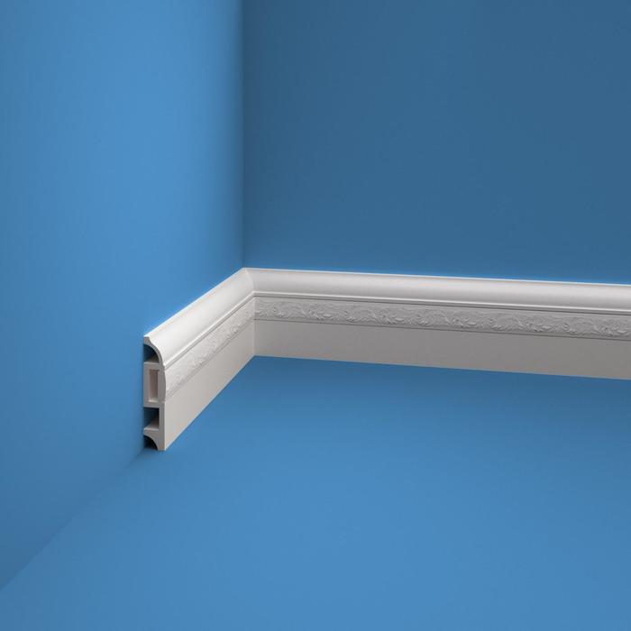 Плинтус пластиковый ударопрочный белый 80х136х2000мм 
Плинтус пластиковый ударопрочный белый 80х136х2000мм