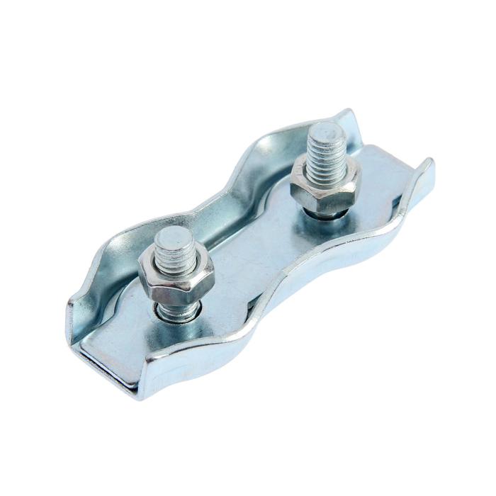 фото Зажим троса duplex тундра krep 6 мм, цинк, 1 шт.