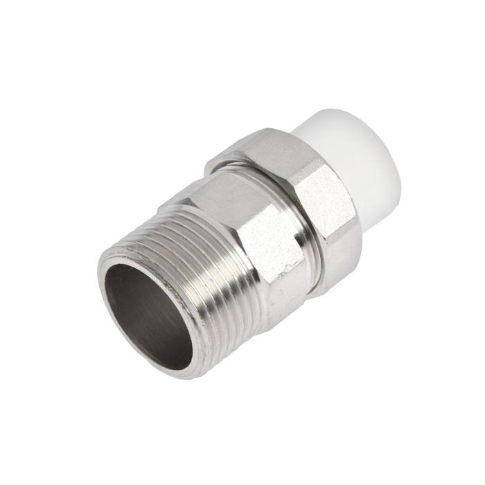 Муфта комбинированная "СТМ", разъемная (американка), 20 мм х 1", наружн. резьба, с ярлыком
Муфта комбинированная "СТМ", разъемная (американка), 20 мм х 1", наружн. резьба, с ярлыком