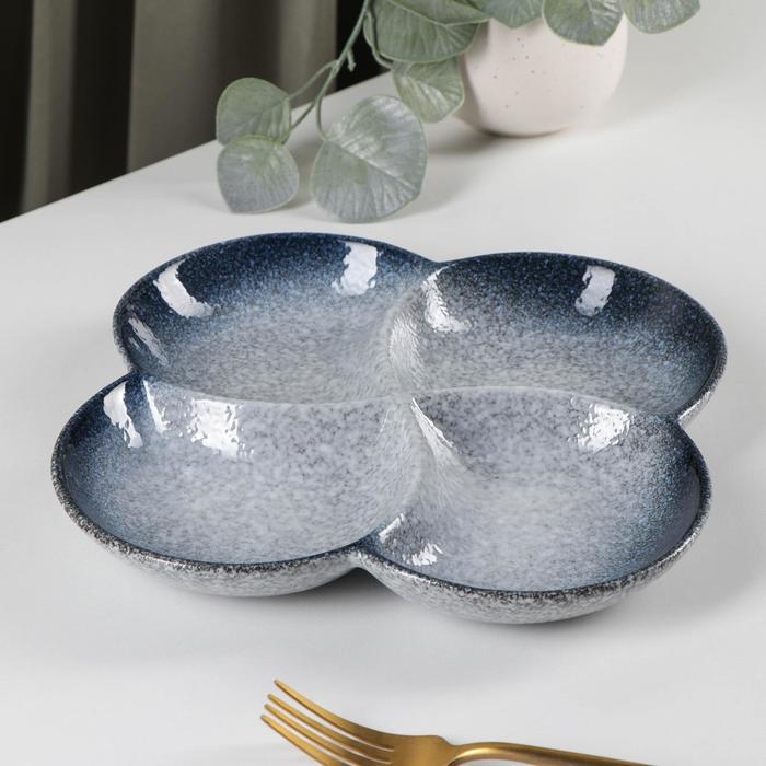 Менажница 4 ячейки «Циркон», 16×3 см, цвет синий
Менажница 4 ячейки «Циркон», 16×3 см, цвет синий