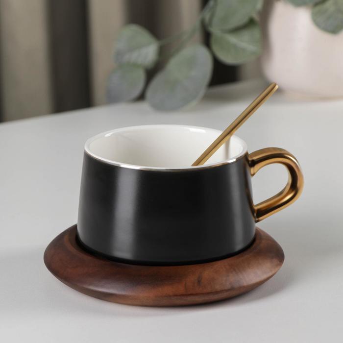 фото Чайная пара с ложкой "улун" чашка 280 мл, 12,5х9,5х6 см, блюдце 13 см