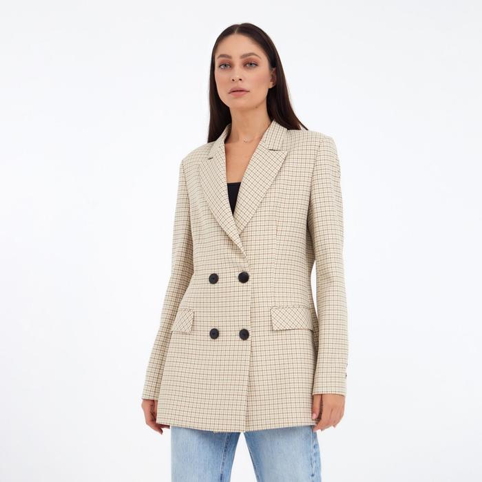 Пиджак женский двубортный MIST р. 42, бежевый
Пиджак женский двубортный MIST р. 42, бежевый