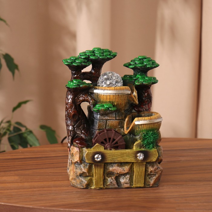 Фонтан "Бочки у мельницы" 13,5х9,5х20 см (с подсветкой)
Фонтан "Бочки у мельницы" 13,5х9,5х20 см (с подсветкой)