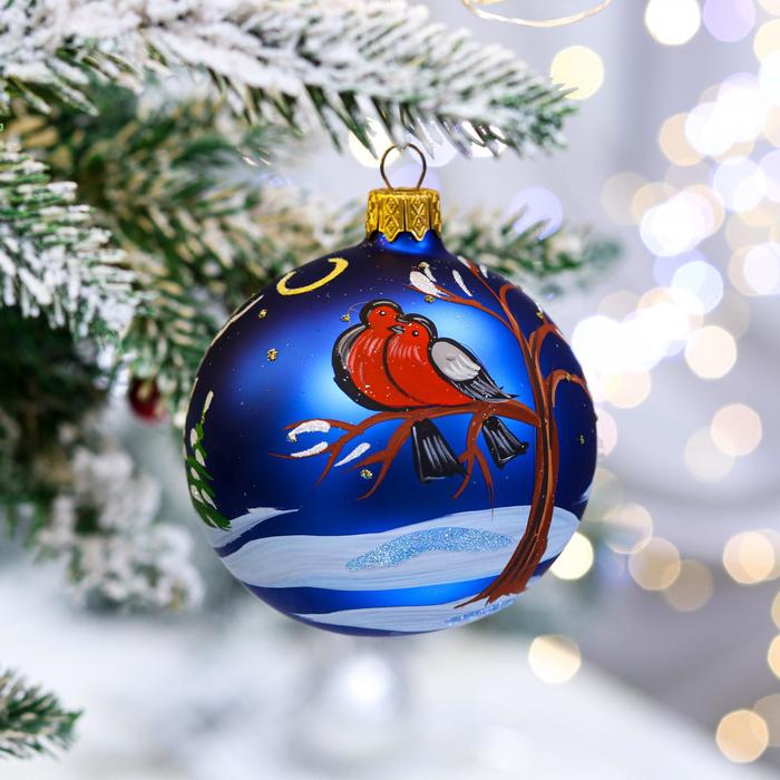 Ёлочная игрушка Шар "Снегирь на ветке", 80 мм, стекло, ручная роспись
Ёлочная игрушка Шар "Снегирь на ветке", 80 мм, стекло, ручная роспись