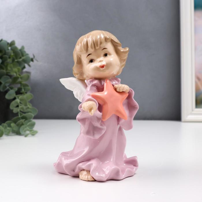 Сувенир керамика "Ангелочек в розовом платье, с звёздочкой" 15 см
Сувенир керамика "Ангелочек в розовом платье, с звёздочкой" 15 см