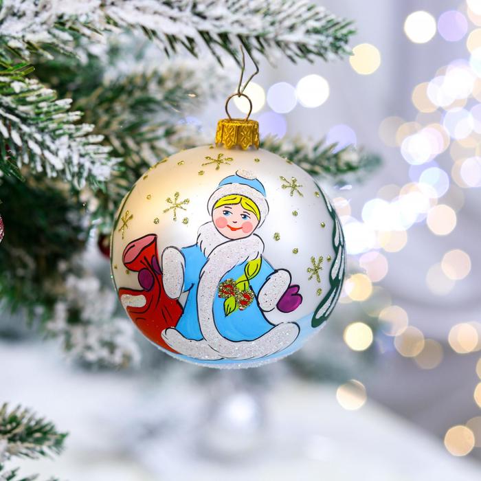Ёлочная игрушка Шар "Снегурочка", 80 мм, стекло
Ёлочная игрушка Шар "Снегурочка", 80 мм, стекло