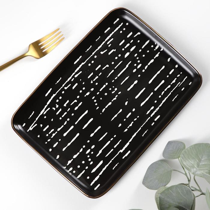 Блюдо прямоугольное «Глазурь», 26×18,5 см, цвет чёрный
Блюдо прямоугольное «Глазурь», 26×18,5 см, цвет чёрный