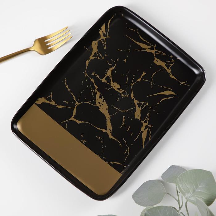 Блюдо керамическое прямоугольное Gold, 26×18,5 см, цвет чёрный
Блюдо керамическое прямоугольное Gold, 26×18,5 см, цвет чёрный
