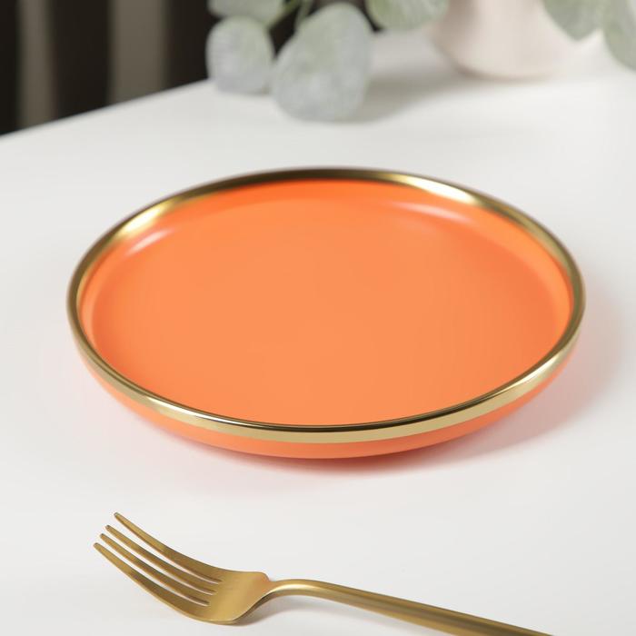 Тарелка десертная «Акварель», 20×2 см, цвет оранжевый
Тарелка десертная «Акварель», 20×2 см, цвет оранжевый