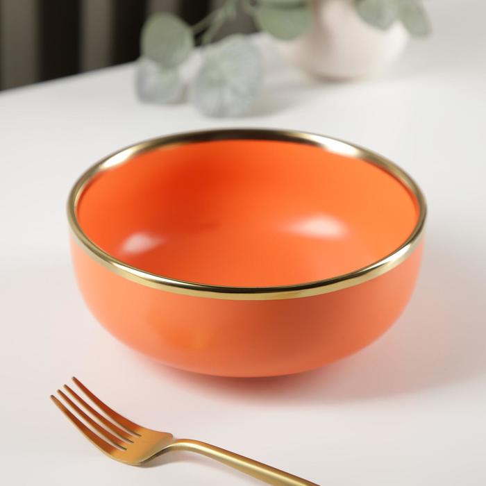 Салатник «Акварель», 1 л, 18×7 см, цвет оранжевый 
Салатник «Акварель», 1 л, 18×7 см, цвет оранжевый