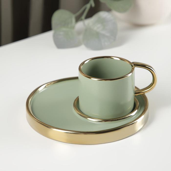 Кофейная пара «Акварель», чашка 90 мл, блюдце 13×1 см, цвет бледно-зелёный
Кофейная пара «Акварель», чашка 90 мл, блюдце 13×1 см, цвет бледно-зелёный