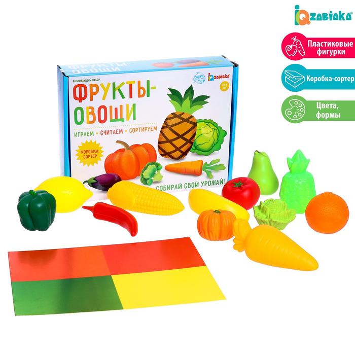 Развивающий набор «Фрукты-овощи», коробка-сортер, пластиковые фигуры
Развивающий набор «Фрукты-овощи», коробка-сортер, пластиковые фигуры