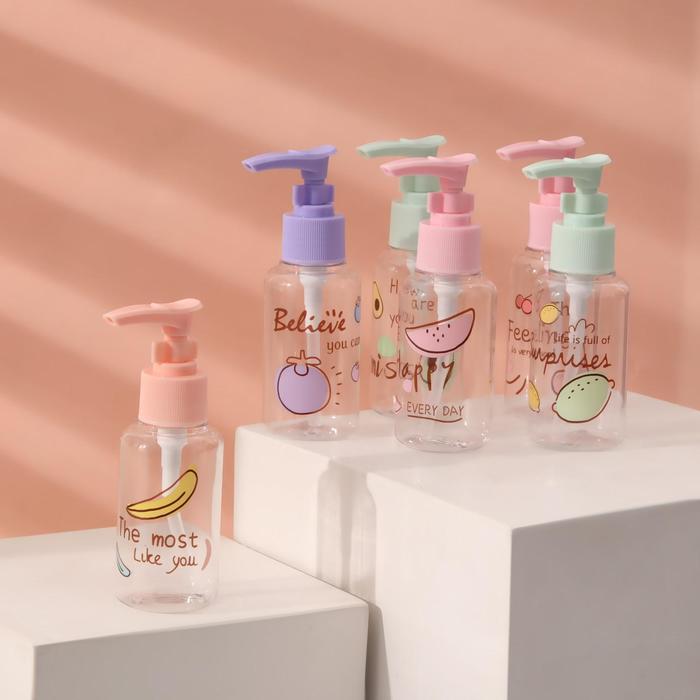 Бутылочка для хранения, с дозатором и ограничителем, 75 мл, рисунок МИКС
Бутылочка для хранения, с дозатором и ограничителем, 75 мл, рисунок МИКС