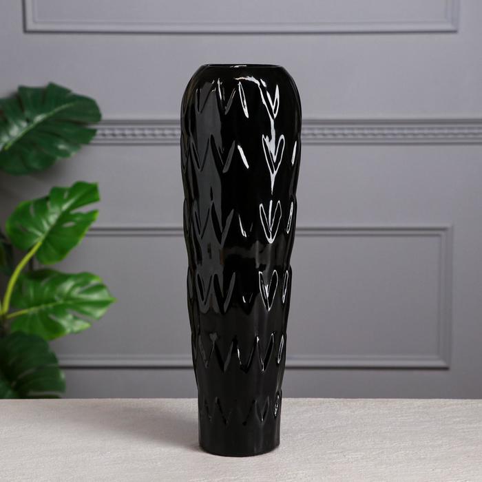 Ваза керамическая "Дождь", настольная, чёрная, 40 см
Ваза керамическая "Дождь", настольная, чёрная, 40 см