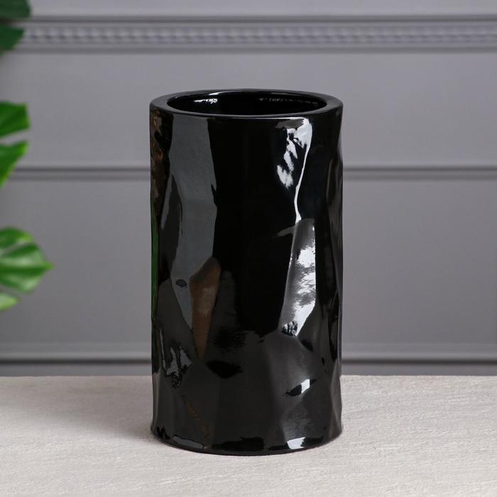 Ваза керамическая "Бумага", настольная, чёрная, 25 см
Ваза керамическая "Бумага", настольная, чёрная, 25 см