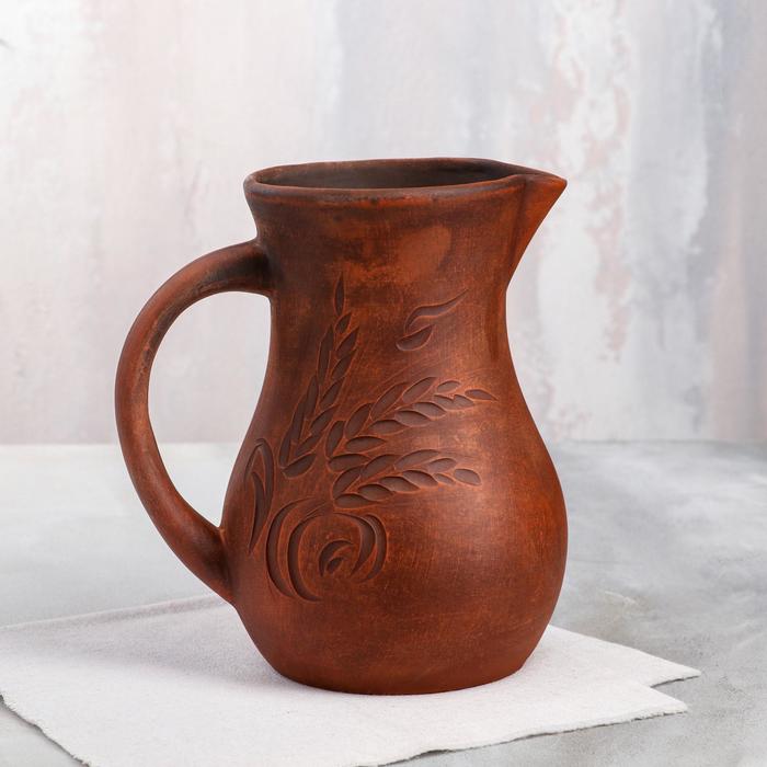 Кувшин "Колосок", резка, красная глина, 2 л
Кувшин "Колосок", резка, красная глина, 2 л