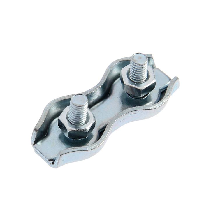 фото Зажим троса duplex тундра krep 3 мм, цинк, 2 шт.