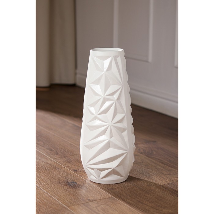 Ваза керамическая "Звезда", напольная, белая матовая, 42 см,
Ваза керамическая "Звезда", напольная, белая матовая, 42 см,