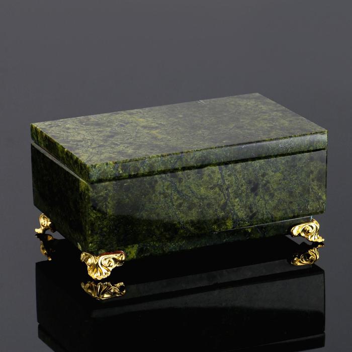 Ларец на ножках, 12х7х5 см, натуральный камень, змеевик
Ларец на ножках, 12х7х5 см, натуральный камень, змеевик