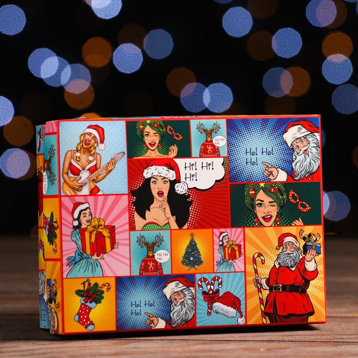 Подарочная коробка сборная "Но-но-но", 16,5 х 12,5 х 5,2 см 
Подарочная коробка сборная "Но-но-но", 16,5 х 12,5 х 5,2 см