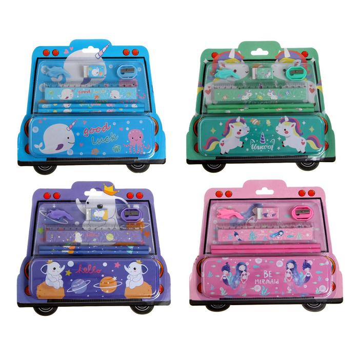 Пенал школьный металлический с наполнением (карандаш 2 шт., линейка, ластик, точилка, тренажёр для постановки письма) МИКС
Пенал школьный металлический с наполнением (карандаш 2 шт., линейка, ластик, точилка, тренажёр для постановки письма) МИКС