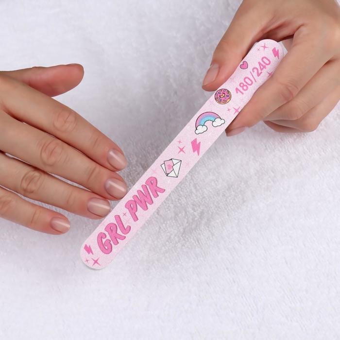 Пилка-наждак «GRL PWR», абразивность 180/240, 18 см
Пилка-наждак «GRL PWR», абразивность 180/240, 18 см