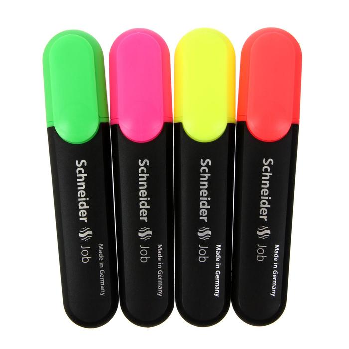 Маркер текстовыделитель 5.0 Schneider Job 4цв
Маркер текстовыделитель 5.0 Schneider Job 4цв