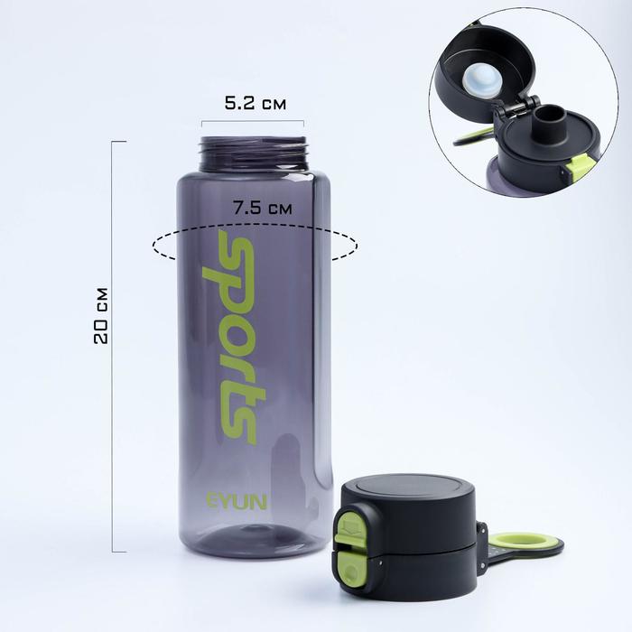 Бутылка для воды "Sports", 780 мл, клик, 7х8х23.5 см, зеленая,
Бутылка для воды "Sports", 780 мл, клик, 7х8х23.5 см, зеленая,