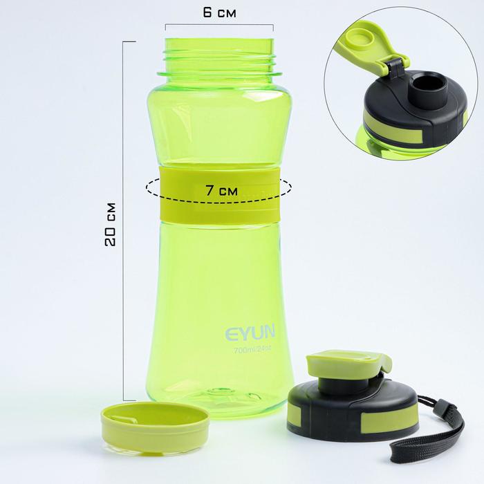 Бутылка 700 мл, спортивная, со шнурком и резиновой вставкой, 8.5х23 см, зеленая,
Бутылка 700 мл, спортивная, со шнурком и резиновой вставкой, 8.5х23 см, зеленая,