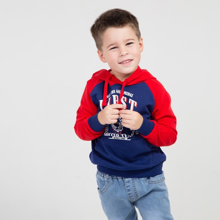 Толстовка для мальчика, цвет тёмно-синий/красный, рост 110 см
Толстовка для мальчика, цвет тёмно-синий/красный, рост 110 см