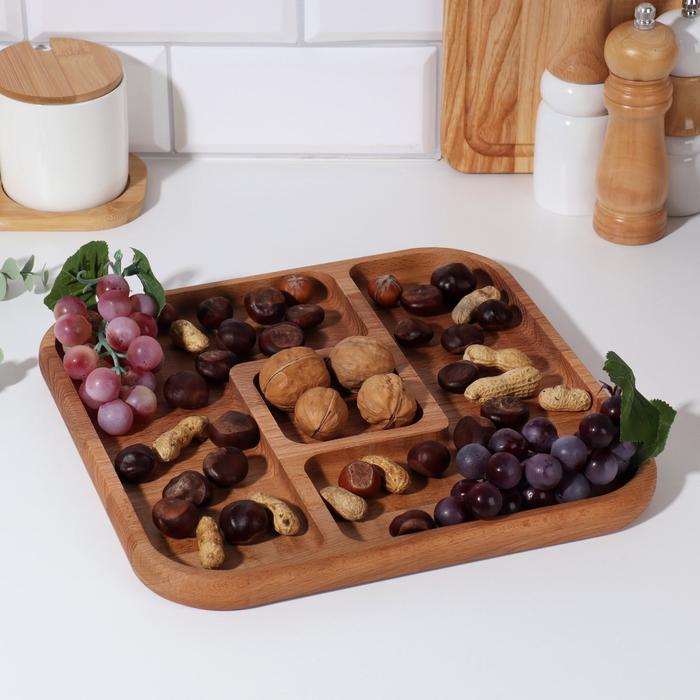 Менажница квадратная, бук 3 отсека d=29 см
Менажница квадратная, бук 3 отсека d=29 см