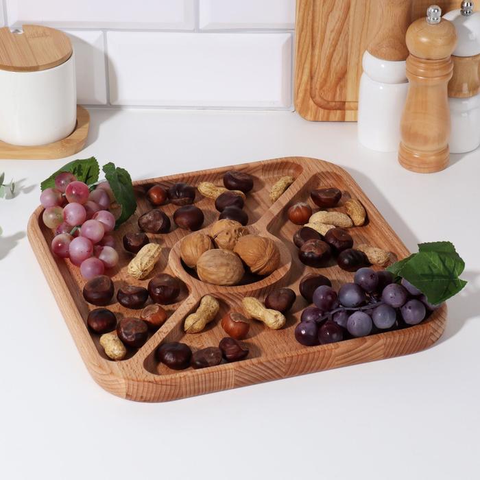 Менажница квадратная, бук 3 отсека d=29 см
Менажница квадратная, бук 3 отсека d=29 см