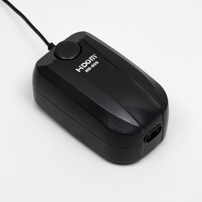 Компрессор Hidom HD-605 двухканальный с регулятором , 6.0 W, 2.5 л/мин. х 2 
Компрессор Hidom HD-605 двухканальный с регулятором , 6.0 W, 2.5 л/мин. х 2