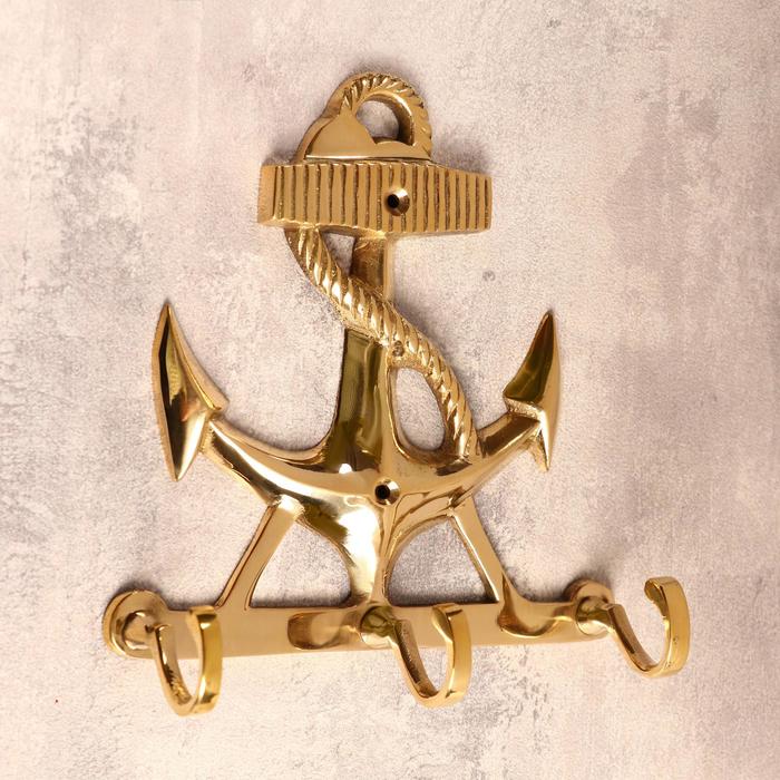 фото Крючки латунь "якорь" 15х17х4,5 см