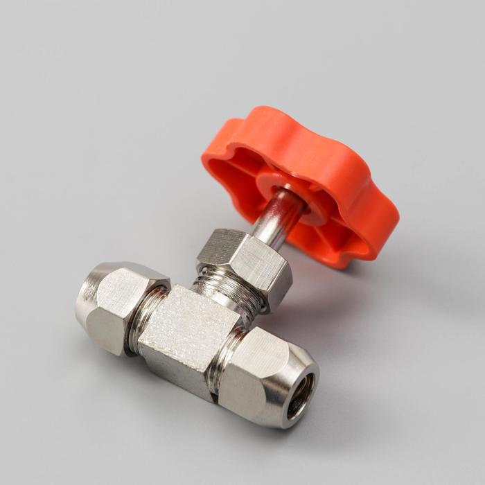 Кран игольчатый, латунь, 8 мм
Кран игольчатый, латунь, 8 мм