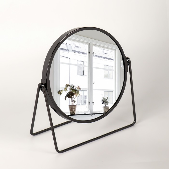 Зеркало настольное, двустороннее, с увеличением, d зеркальной поверхности 16 см, цвет «антрацит»
Зеркало настольное, двустороннее, с увеличением, d зеркальной поверхности 16 см, цвет «антрацит»