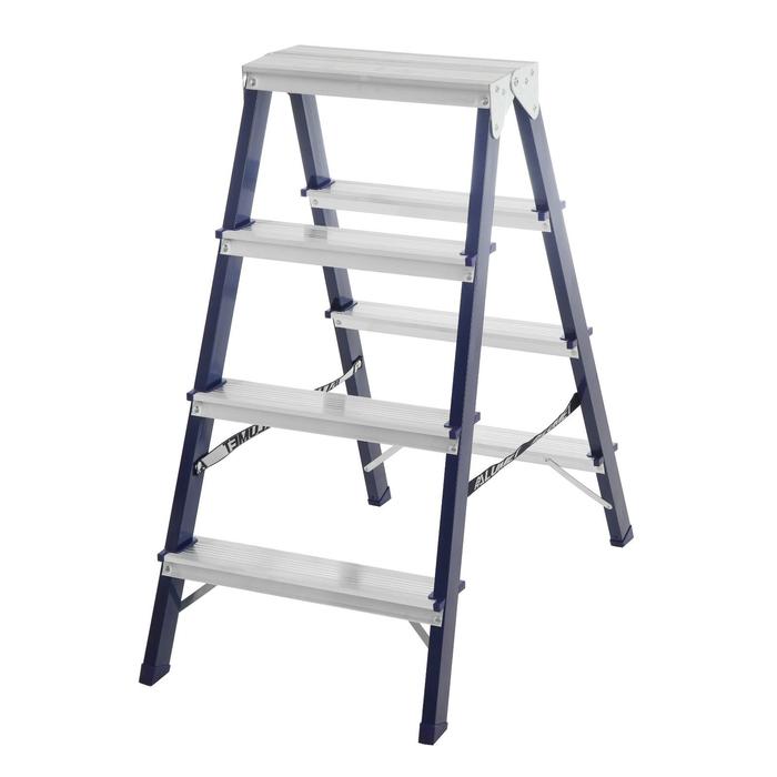 Стремянка "Алюмет", комбинированная, двухсторонняя, 4 ступени, 860 мм
Стремянка "Алюмет", комбинированная, двухсторонняя, 4 ступени, 860 мм