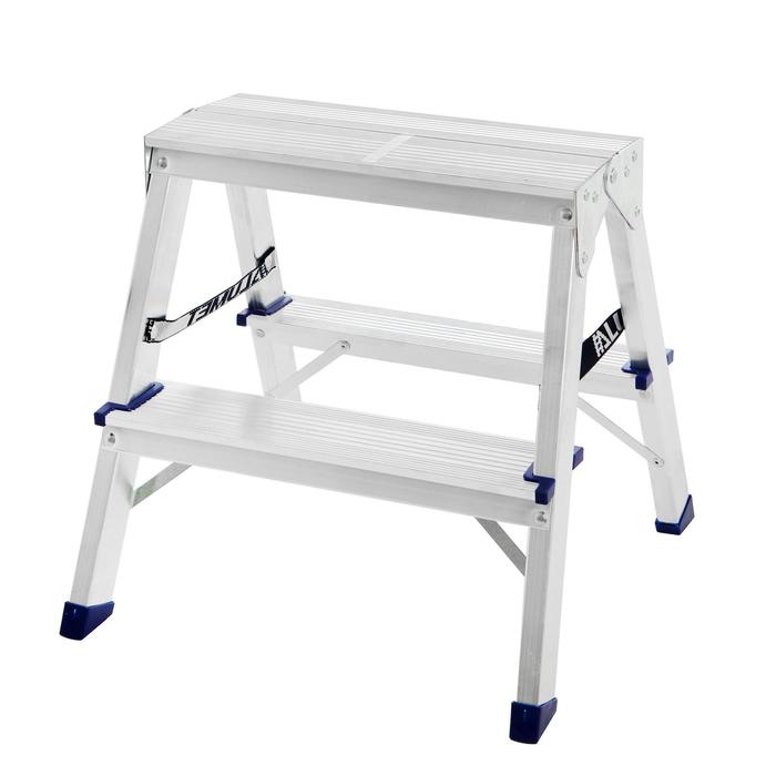 Стремянка "Алюмет", алюминиевая, двухсторонняя, 2 ступени, 430 мм
Стремянка "Алюмет", алюминиевая, двухсторонняя, 2 ступени, 430 мм