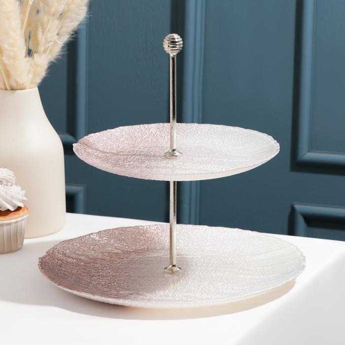 Блюдо 2-х ярусное «Ривьера», 21/28 см, цвет жемчуг
Блюдо 2-х ярусное «Ривьера», 21/28 см, цвет жемчуг