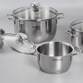 Набор посуды Aroma, 4 предмета: кастрюля 2 л, 3,7 л, 6,3 л; сотейник, 1,5 л 
Набор посуды Aroma, 4 предмета: кастрюля 2 л, 3,7 л, 6,3 л; сотейник, 1,5 л