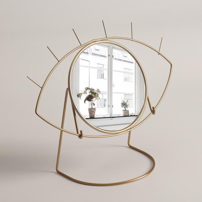 Зеркало настольное, d зеркальной поверхности 14,5 см, цвет матовое золото
Зеркало настольное, d зеркальной поверхности 14,5 см, цвет матовое золото