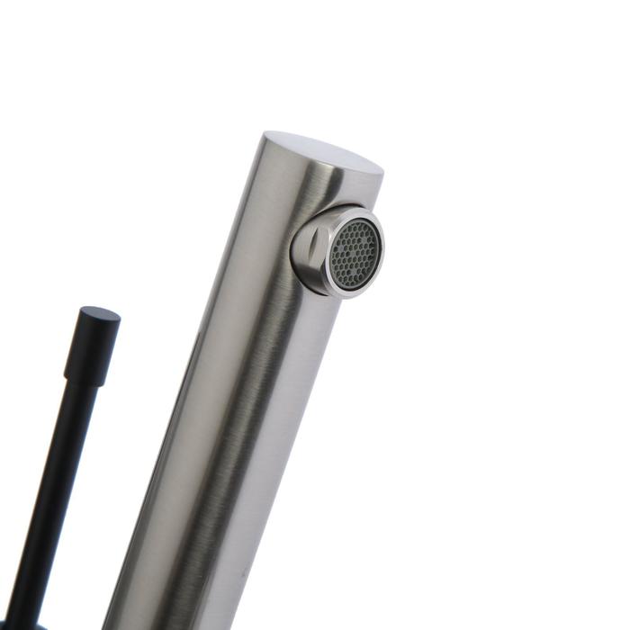 фото Смеситель для раковины accoona a96112а, 1-рычажный, латунь, картридж 35мм, h=18см, сатин