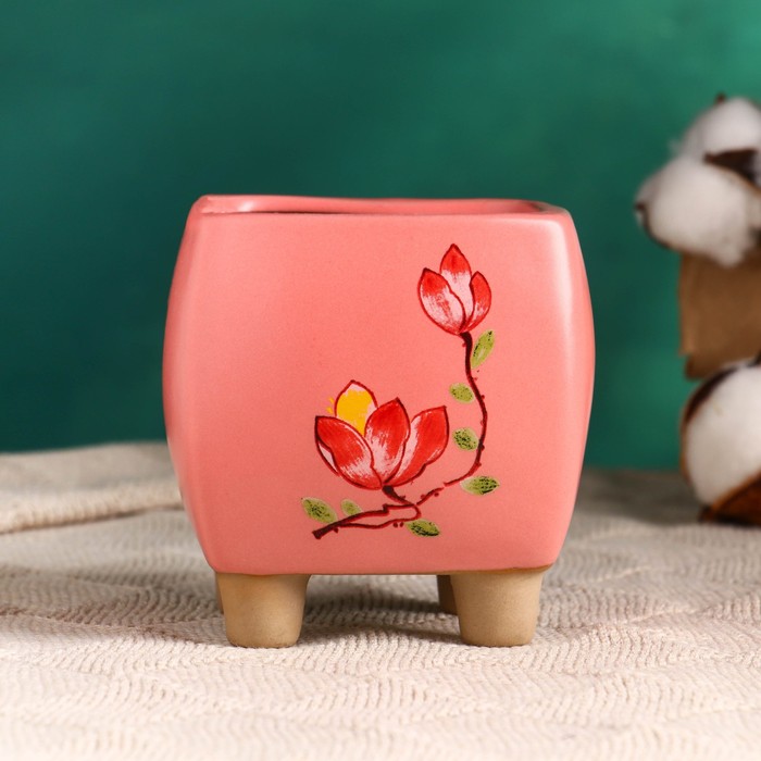 Горшок "Ветка сакуры" 8*8*8 см, розовый
Горшок "Ветка сакуры" 8*8*8 см, розовый